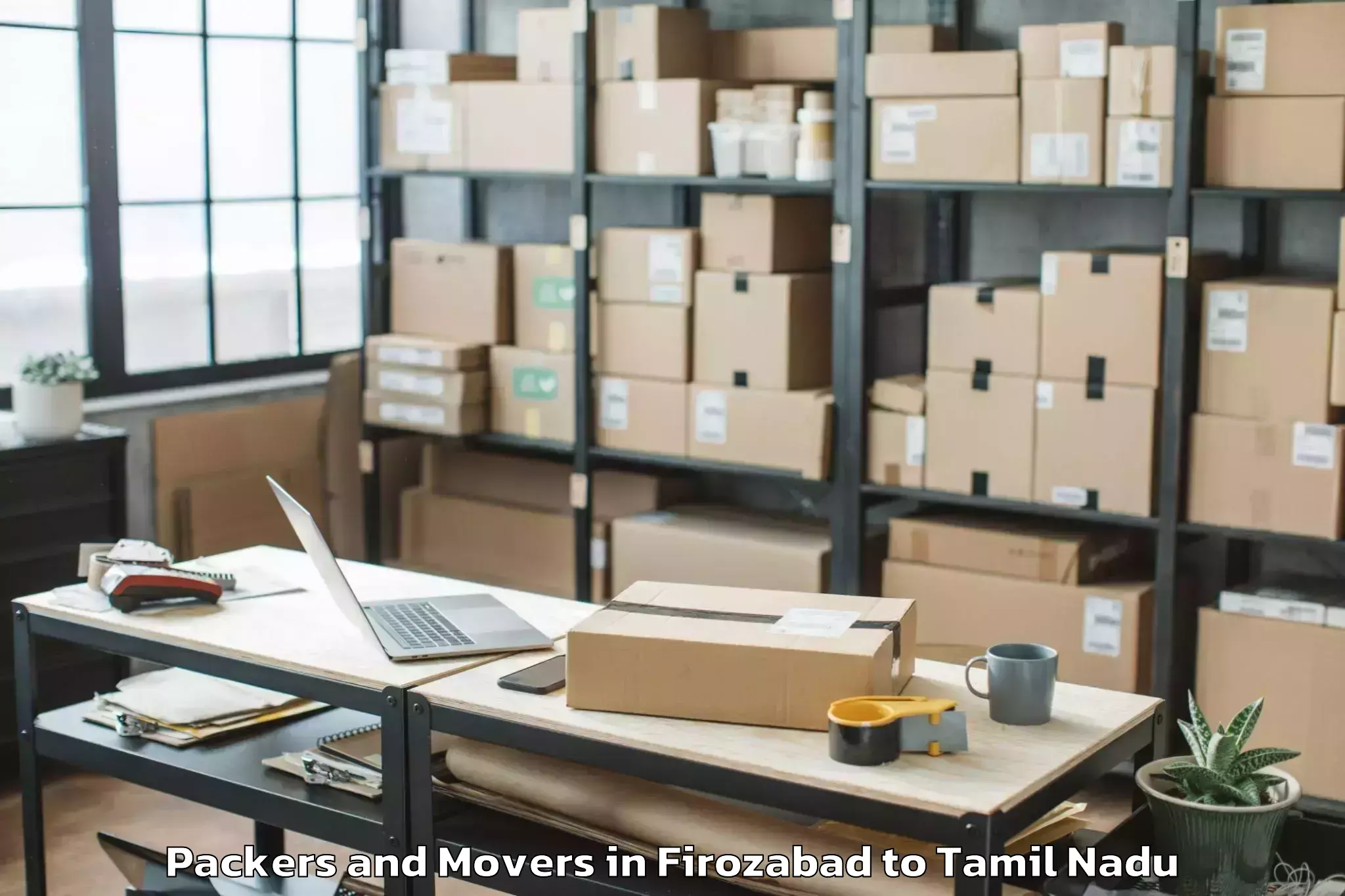 Reliable Firozabad to Perungudi Packers And Movers